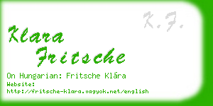 klara fritsche business card